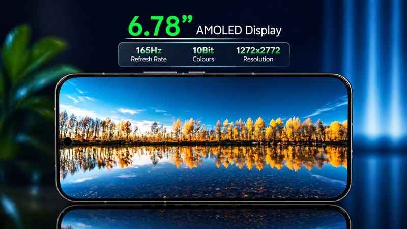 OPPO K15 Pro+ 6.78 inch AMOLED display with 165Hz refresh rate and high resolution screen