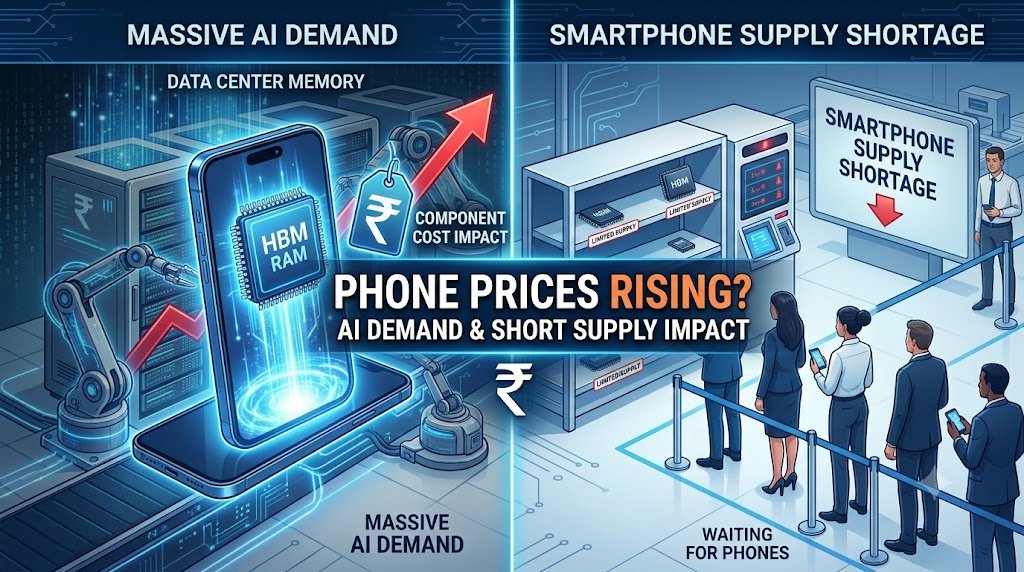 Phone prices rising due to RAM chip shortage and AI server demand