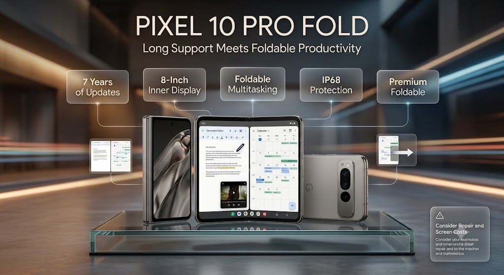 Google Pixel 10 Pro Fold foldable smartphone with seven years of Android updates