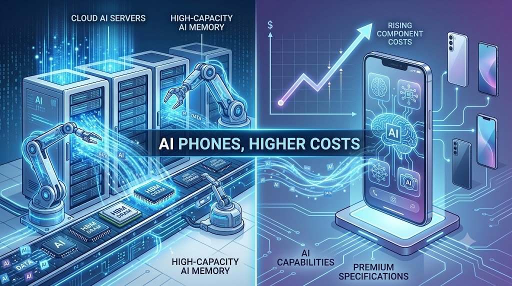 AI smartphone features increasing demand for RAM and storage memory