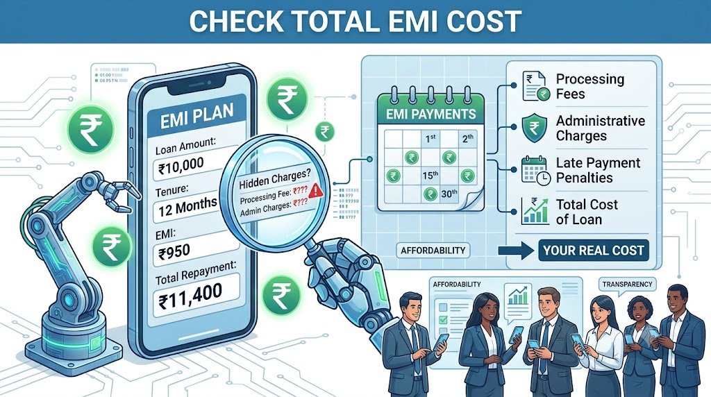 Check total EMI cost before buying smartphone on finance in India