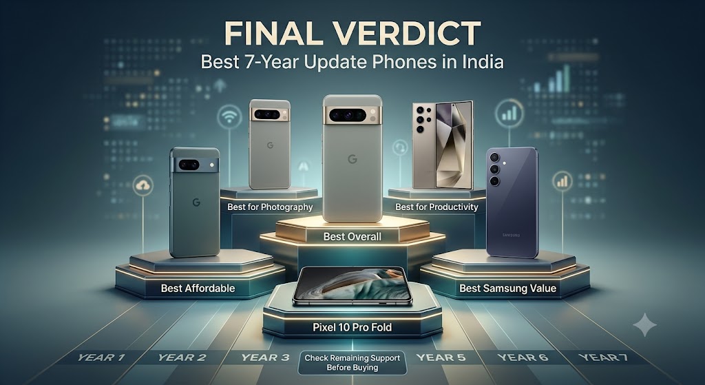 Best seven-year update phones in India including Pixel 10, Pixel 10a and Galaxy S26 Ultra