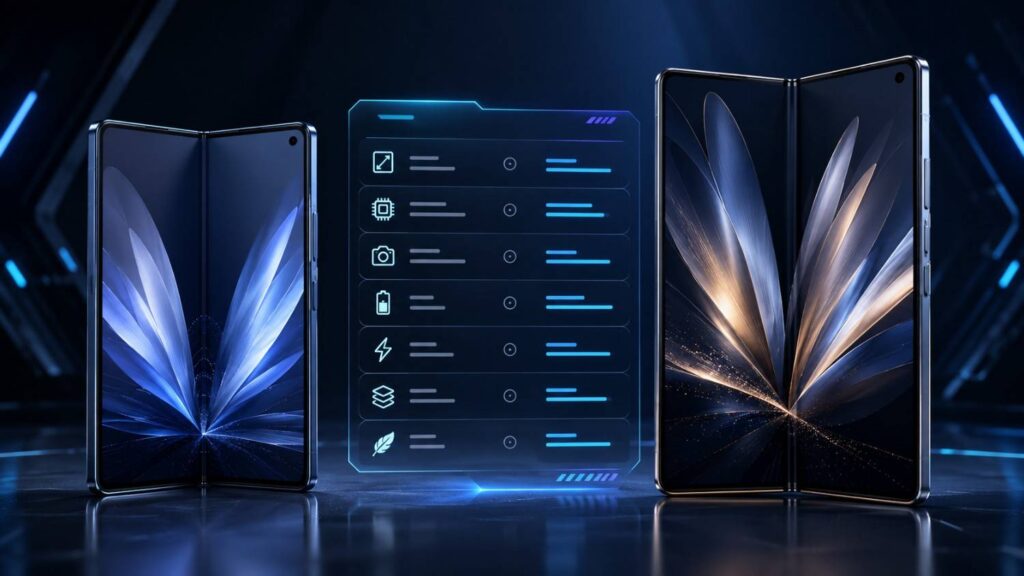 Galaxy Z Fold 8 vs Z Fold 8 Ultra specifications comparison