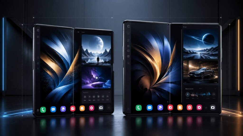 Galaxy Z Fold 8 display size comparison concept