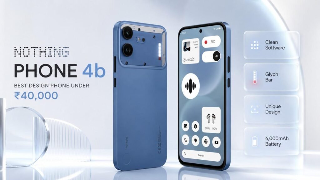 Nothing Phone 4b best design phone under 40000 with glyph style notification lights