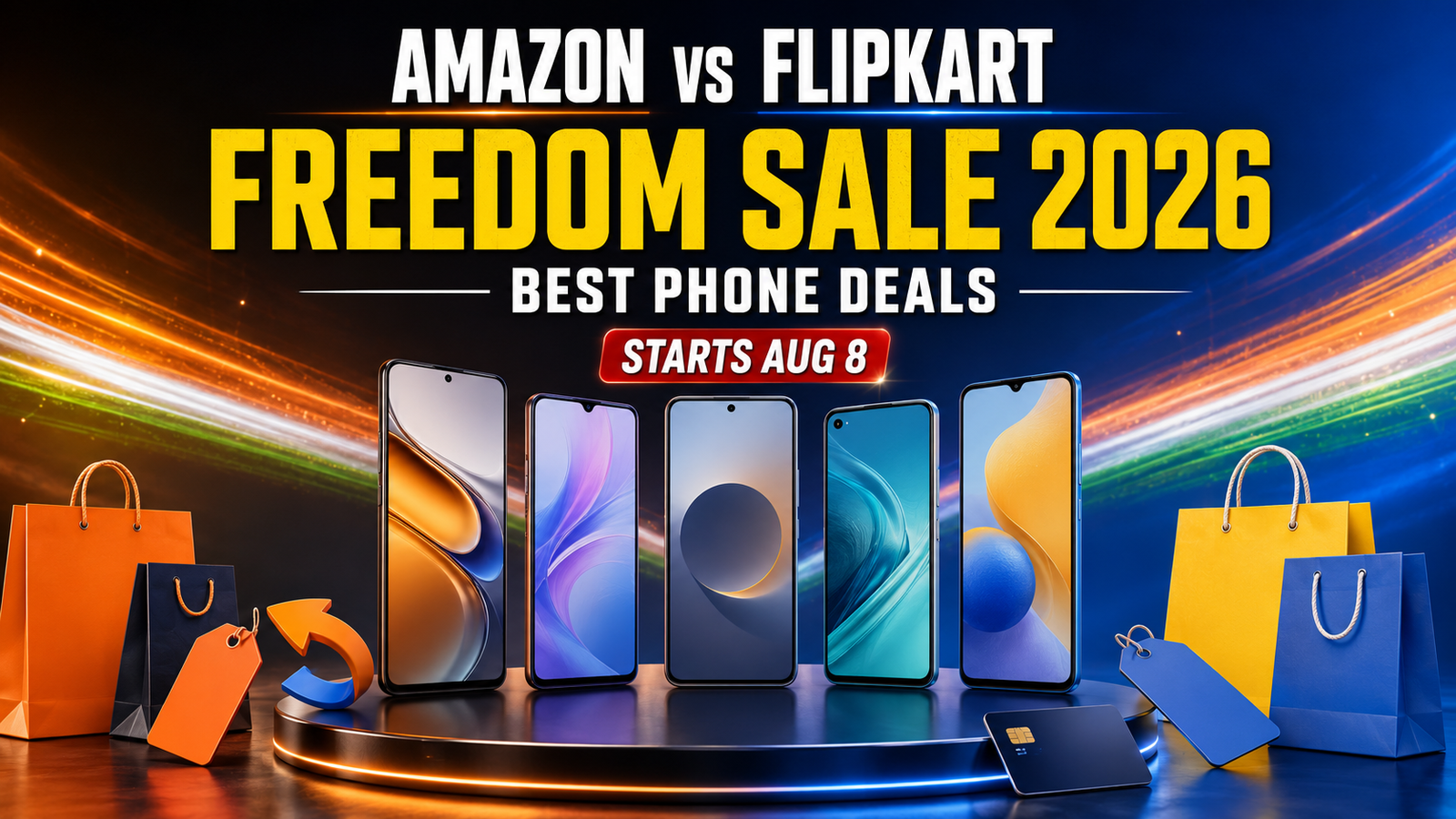 Amazon vs Flipkart Freedom Sale 2026 best phone deals