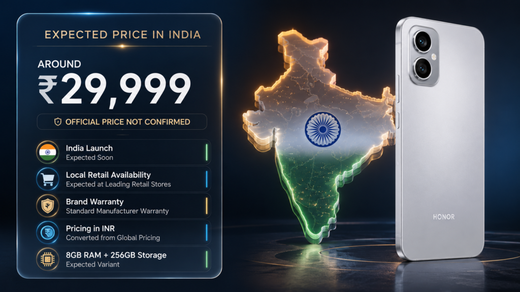 Honor Play 11 Pro expected price in India around ₹29,999 with 8GB RAM and 256GB storage