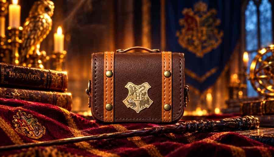 Realme Buds T500 Pro Harry Potter Edition vintage trunk-style protective case with brass rivets
