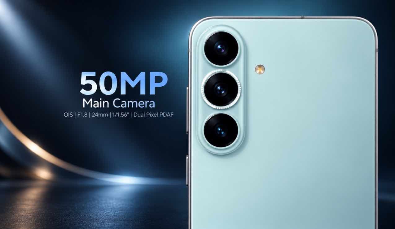 Samsung Galaxy S26 FE 50MP triple camera system with OIS and 3x optical zoom