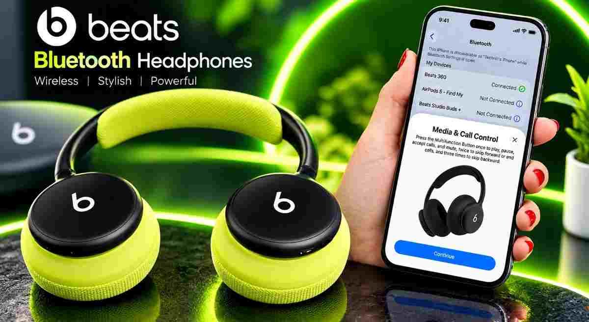Beats 360 Bluetooth media and call controls on the right ear cup