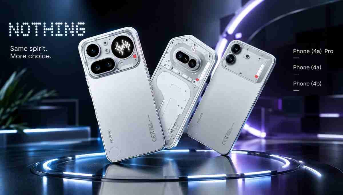 Nothing Phone 4a Pro, Phone 4a and Phone 4b shown together during Flipkart Big Billion Days 2026