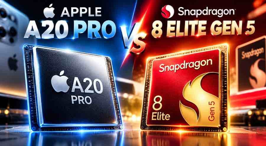 iPhone Duo A20 Pro vs Galaxy Z Fold 8 Snapdragon 8 Elite Gen 5 benchmarks