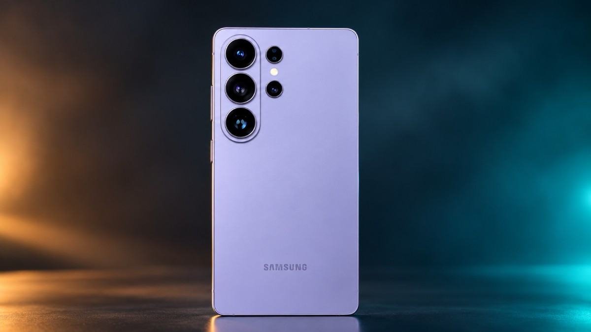 Samsung Galaxy S26 Ultra in titanium finish showing the rear camera module