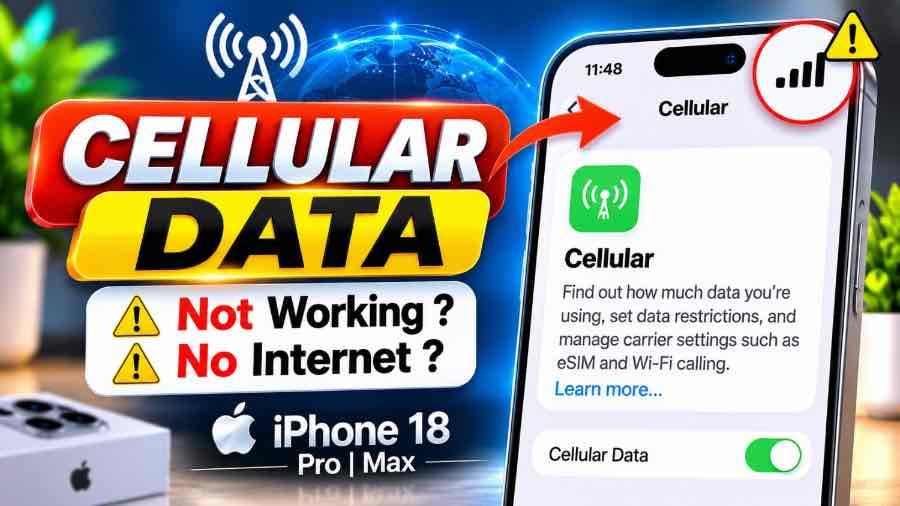 iPhone 18 Pro Max cellular failure showing SOS mode and complete loss of service