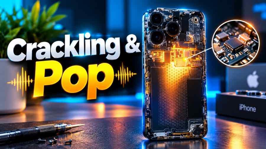 iPhone 18 Pro Max earpiece speaker crackling and popping issue