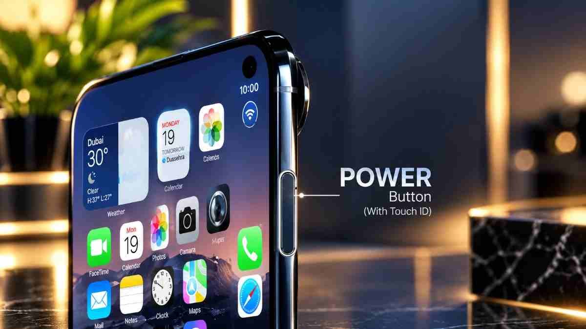 iPhone Duo power button with integrated Touch ID fingerprint sensor