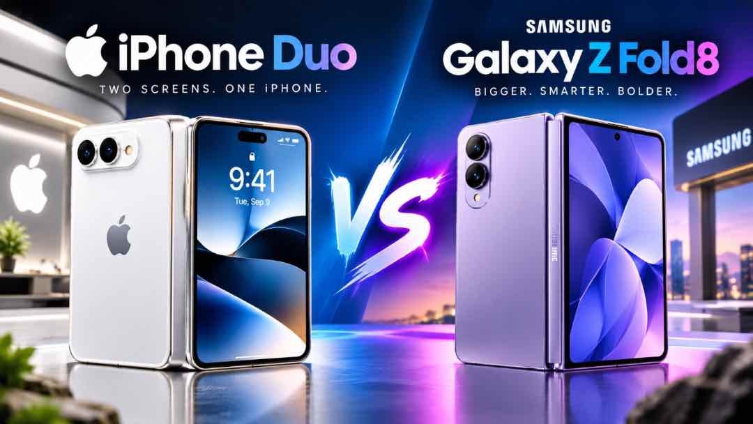 iPhone Duo vs Galaxy Z Fold 8 comparison with India price and screen crack reports