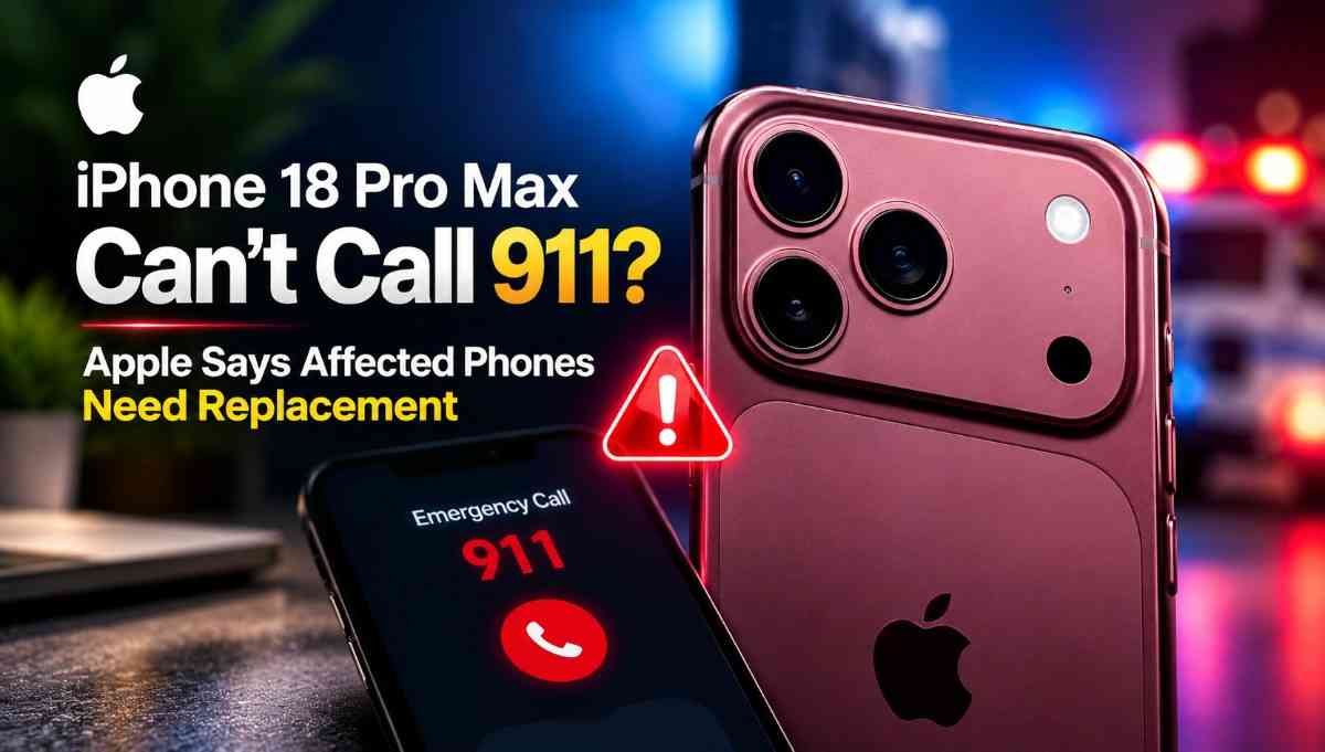 iPhone 18 Pro Max showing SOS mode in the status bar due to AT&T cellular connectivity failure affecting 911 calls