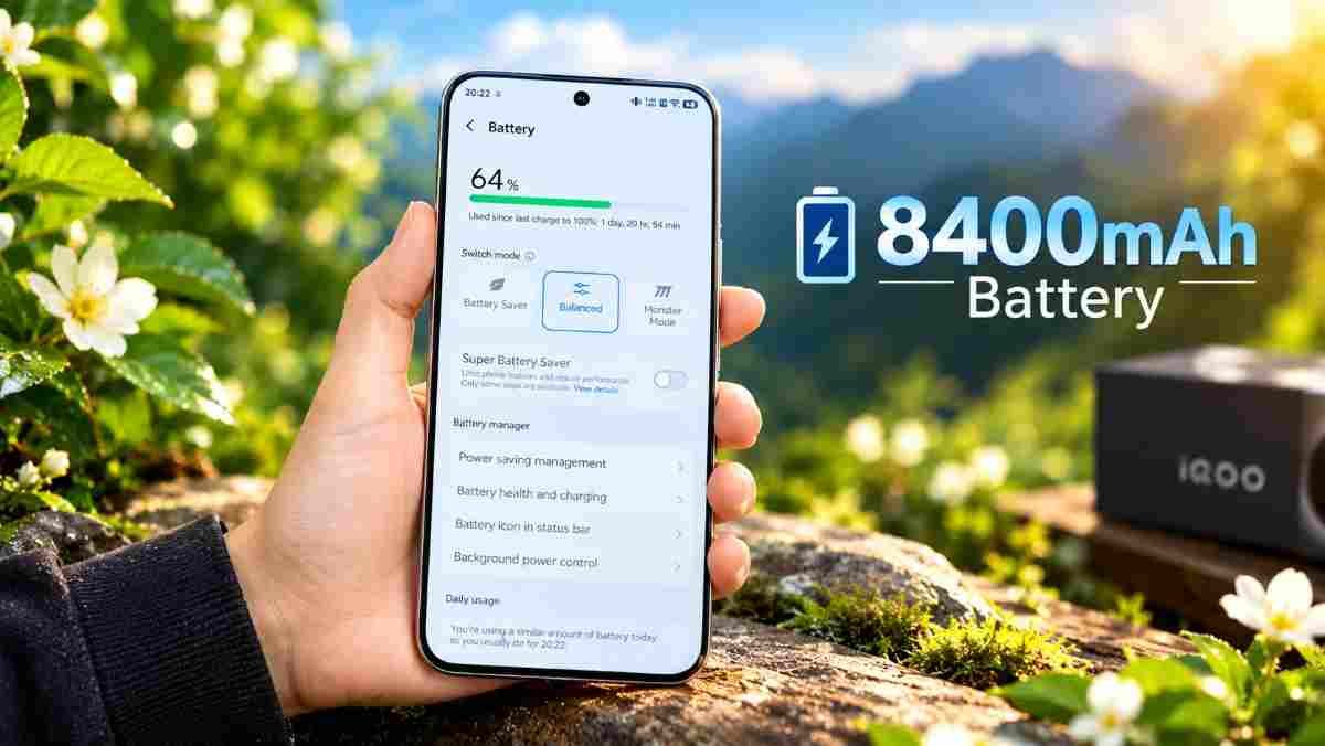 iQOO 16 8,400mAh battery capacity