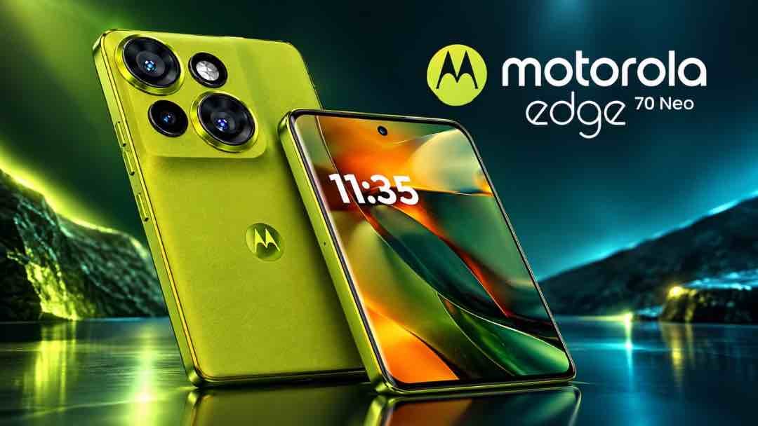 Motorola Edge 70 Neo in green colour with clean Android design