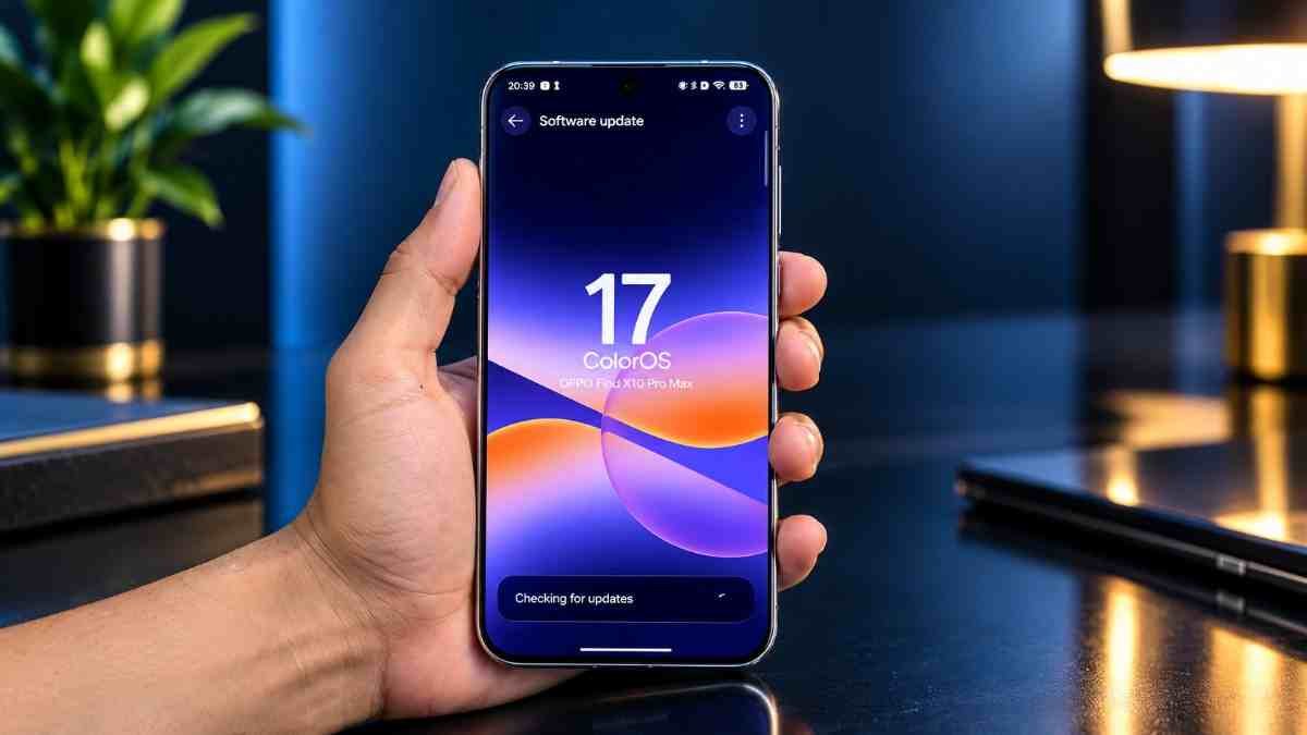 ColorOS 17 software update screen