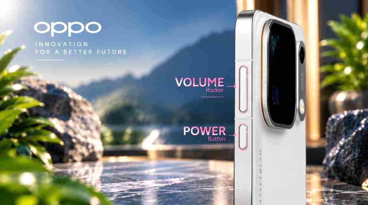 Oppo Find X10 Pro volume rocker and power button side design