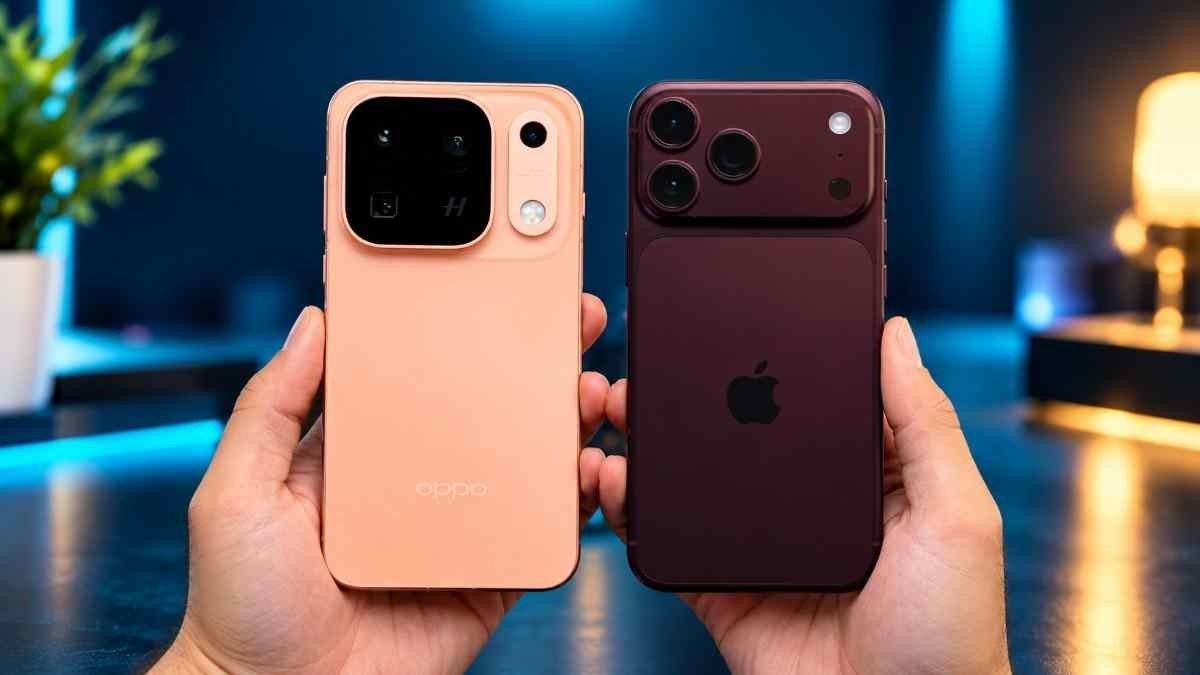 Oppo Find X10 Pro Max vs iPhone 18 Pro Max back design and camera module comparison