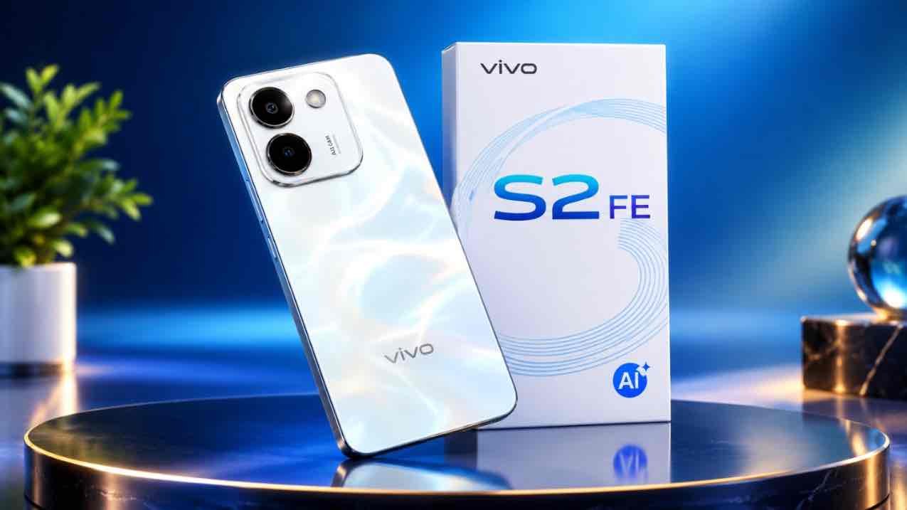 Vivo S2 FE in pearl white colour with premium design