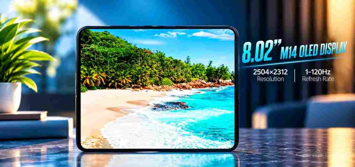 vivo X Fold6 8.02-inch M14 OLED inner display with LTPO 120Hz refresh rate