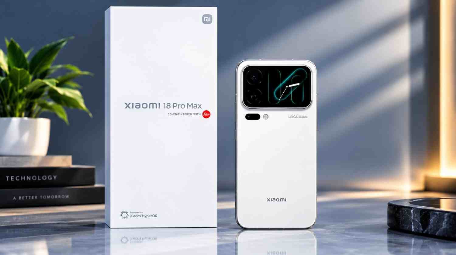 Xiaomi 18 Pro Max with dual 200MP Leica cameras and premium retail box